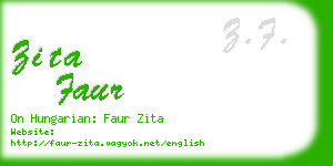 zita faur business card